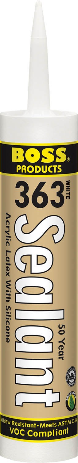 Accumetric Caulk Sealant, Boss ® 363, Use to Seal Around Baseboards/ Door Frames/ Windows/ Corner Joints and Siding Trims – 142294