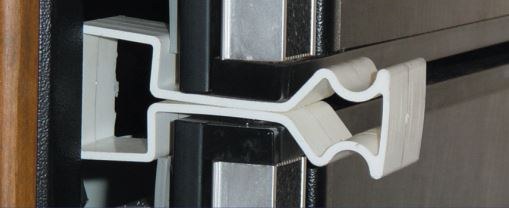Adj. a Brush Refrigerator Door Vent Prop, Use to Hold Refrigerator/ Freezer Door Open to Allow Light and Ventilation, White, Plastic, Single – PROD402
