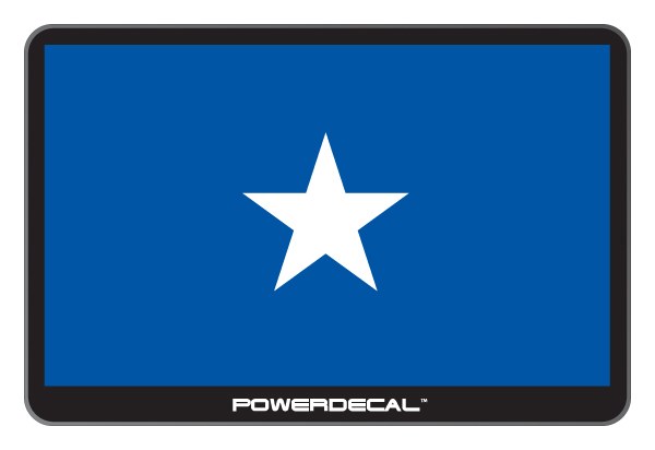 Axiz Group Decal, Bonnie Blue Flag, Backlit LED, Rectangular, Blue/ White, Black Plastic, 5.5 X 4 Inch – PWRBONNIE