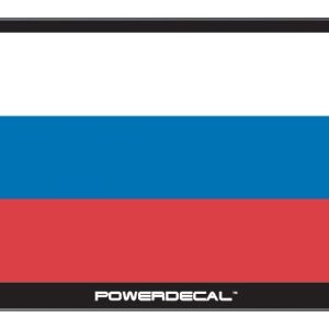 Axiz Group Decal, Russian Flag, Backlit LED, Rectangular, Blue/ Red/ White, Black Plastic, 5.5 X 4 Inch – PWRRUSSIA