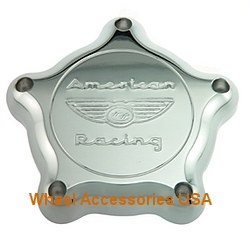 Wheel Pros Wheel Center Cap, Fits All Current Style 5 Ear American Racing Wheels Including Torq Thrust/ Salt Flat/ Hopster, Closed Style – 41054032A2