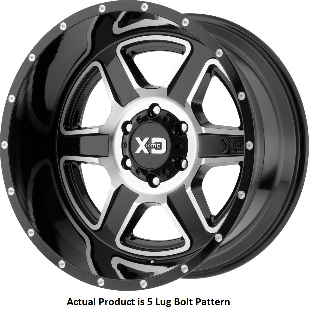 Wheel Pros Wheel, XD832, 20 Inch Diameter X 9 Inch Width, 5 X 127 Millimeter/ 5 X 5.00 Inch Bolt Pattern, 60 Degree Conical Seat Lug – XD83229050518