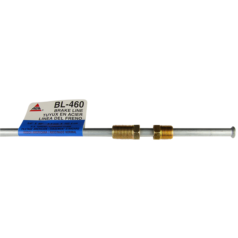 Ags Brake Line, Steel, 1/4 Inch Diameter, 60 Inch Length, For Domestic Vehicles, Single – BL-460