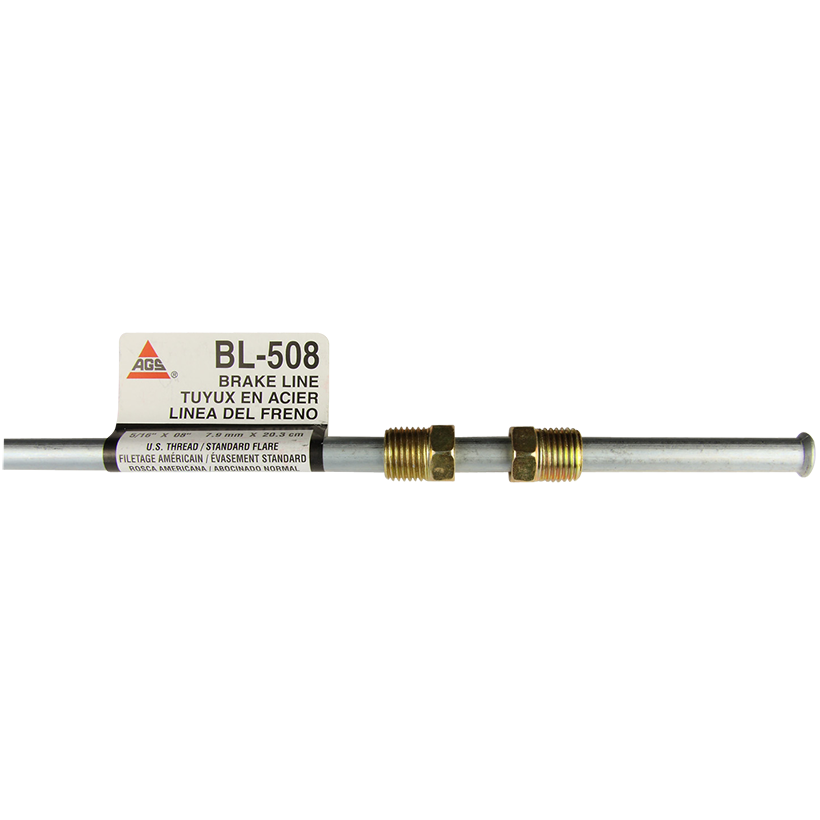 Ags Fuel Line, For Domestic Vehicles, 8 Inch Length, 5/16 Inch Diameter, Bendable, Steel, Single – BL-508