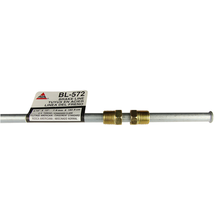 Ags Fuel Line, For Domestic Vehicles, 72 Inch Length, 5/16 Inch Diameter, Bendable, Steel, Single – BL-572