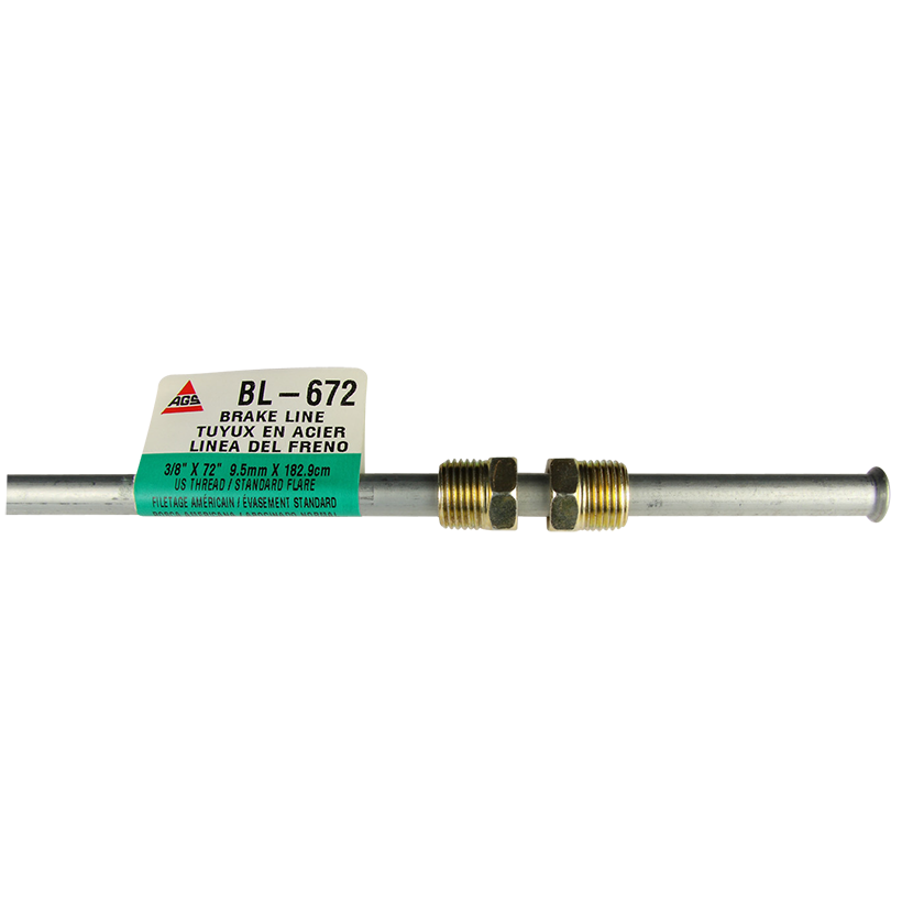 Ags Fuel Line, For Domestic Vehicles, 72 Inch Length, 3/8 Inch Diameter, Bendable, Steel, Single – BL-672
