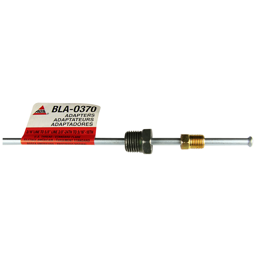 Ags Brake Line Fitting, Adapt 9/16-18 Port to Standard 3/16 Inch Brake System, Steel, Olive, Single – BLA-O370