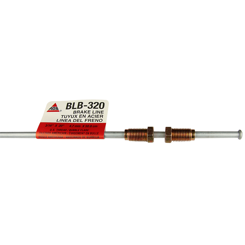 Ags Brake Line, Steel, 3/16 Inch Diameter, 20 Inch Length, For British Vehicles, Single – BLB-320