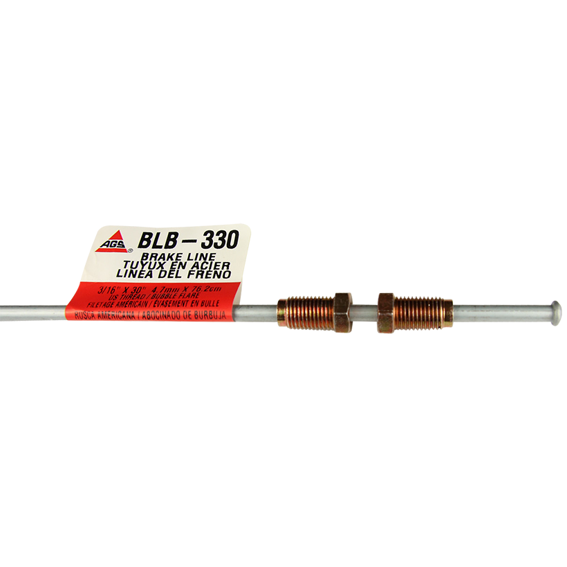 Ags Brake Line, Steel, 3/16 Inch Diameter, 30 Inch Length, For British Vehicles, Single – BLB-330