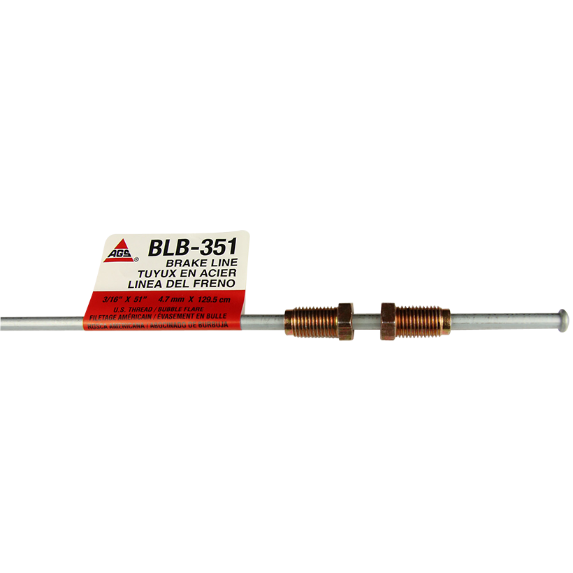 Ags Brake Line, Steel, 3/16 Inch Diameter, 51 Inch Length, For British Vehicles, Single – BLB-351