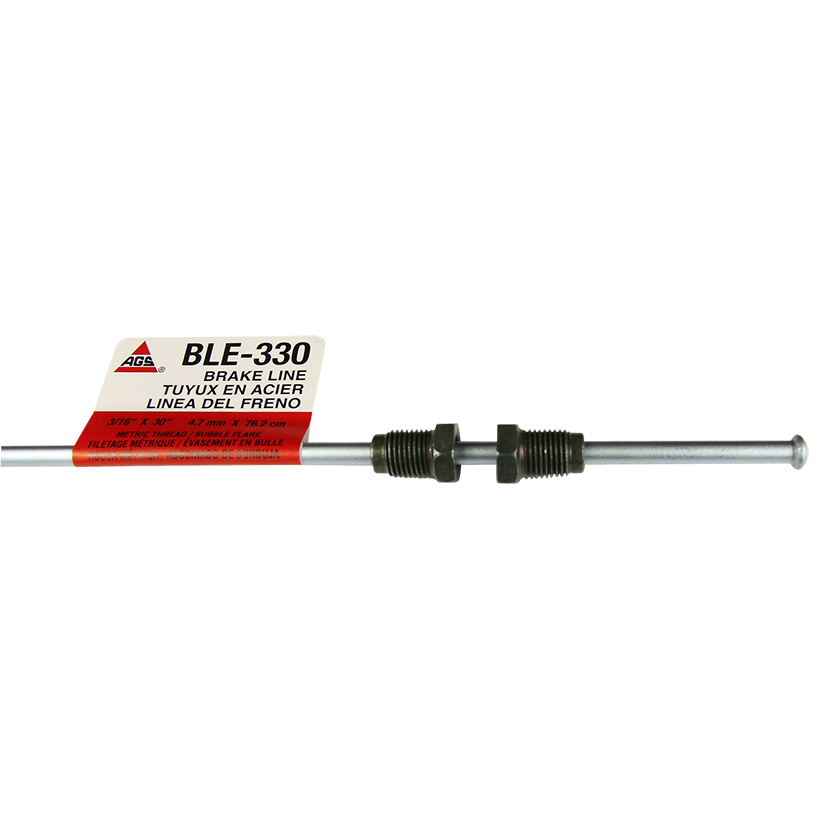 Ags Brake Line, Steel, 3/16 Inch Diameter, 30 Inch Length, For European Vehicles, Single – BLE-330