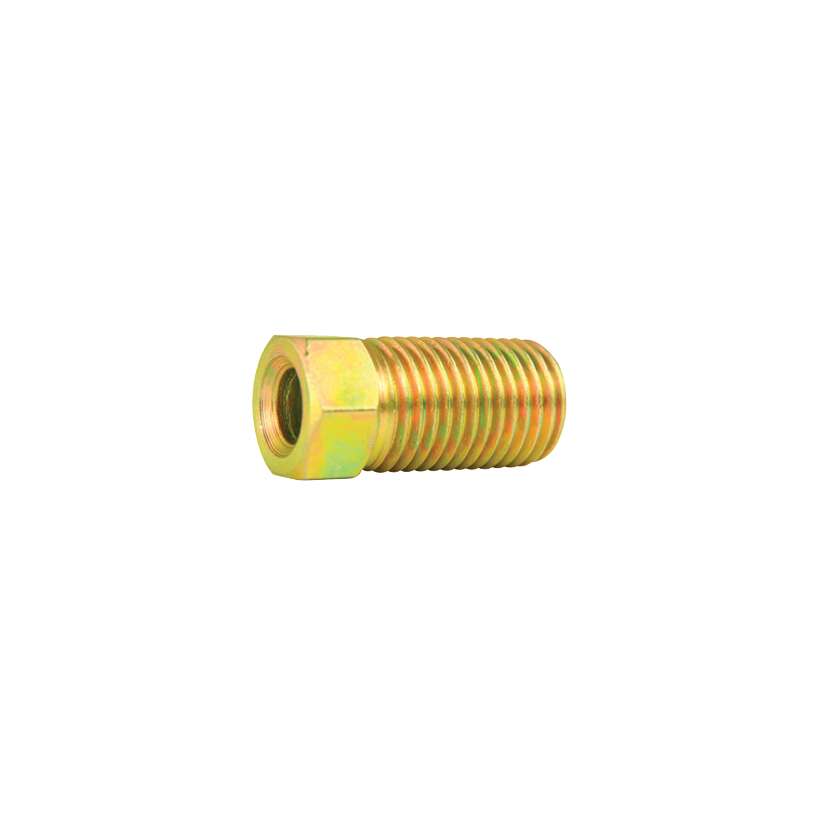 Ags Tube End Fitting Nut, 3/16 Inch Long Tube Size, Silver, Steel, 5 Fittings Per Card – BLF-10C-5