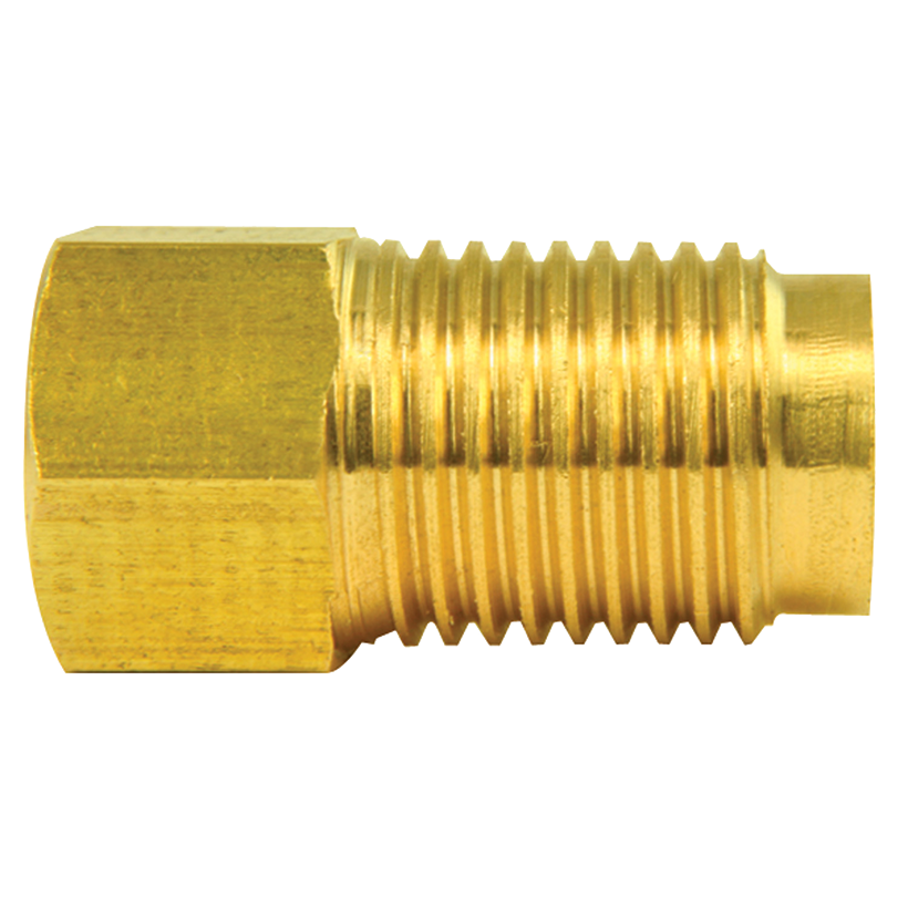 Ags Brake Line Fitting, Adapts 1/2-20 Port to 3/16 Inch Domestic Brake Line, 3/8-24 Female Inverted Flare to 1/2-20 Male Inverted Flare – BLF-20C