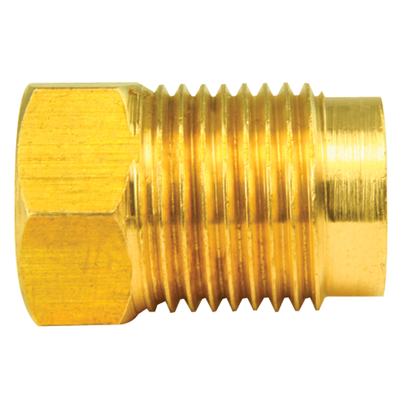 Ags Brake Line Fitting, Adapts 9/16-20 Port to 3/16 Inch Domestic Brake Line, 3/8-24 Female Inverted Flare to 9/16-20 Male Inverted Flare – BLF-27B