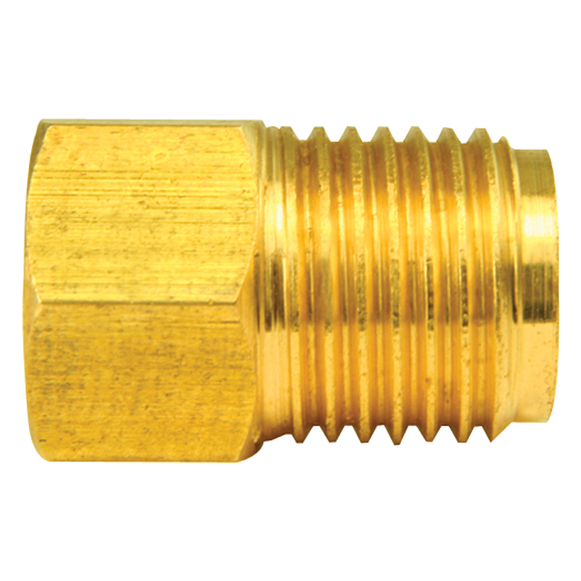 Ags Brake Line Fitting, Adapts 9/16-18 Port to a 3/16 Inch Domestic Brake Line, 3/8-24 Female Inverted Flare to 9/16-18 Male Inverted Flare – BLF-28B