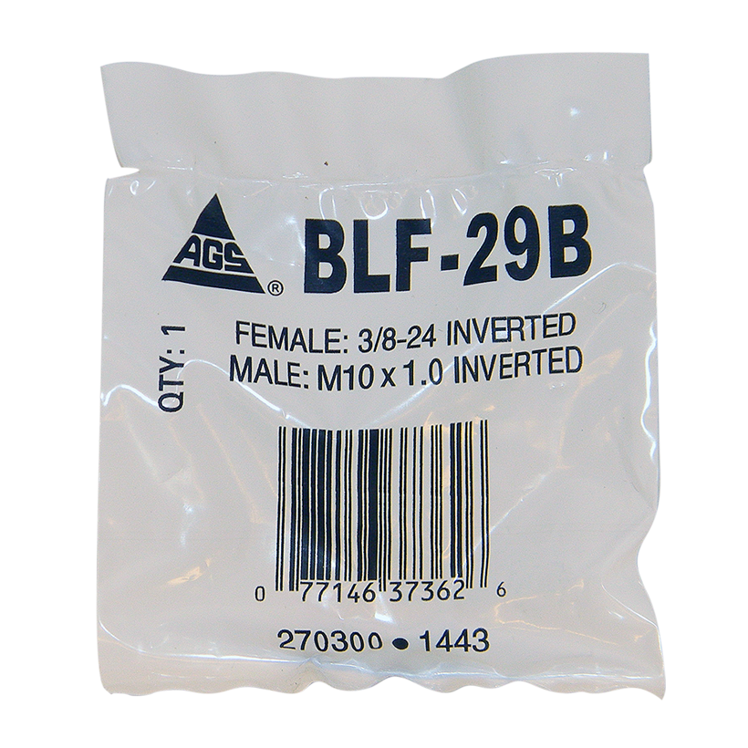 Ags Brake Line Fitting, Adapts Japanese Port to a 3/16 Inch Domestic Brake Line – BLF-29B
