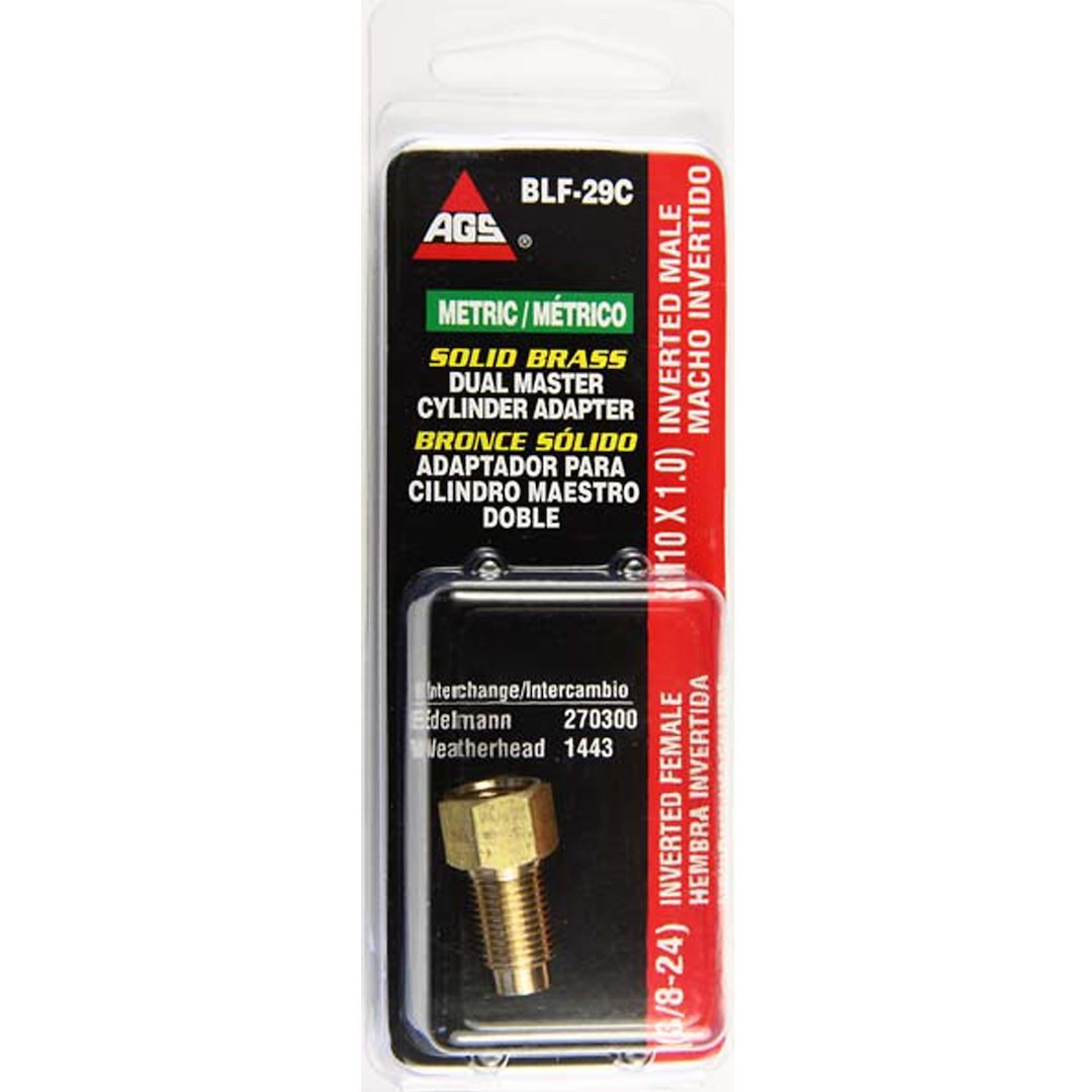 Ags Brake Line Fitting, Adapts Japanese Port to a 3/16 Inch Domestic Brake Line – BLF-29C