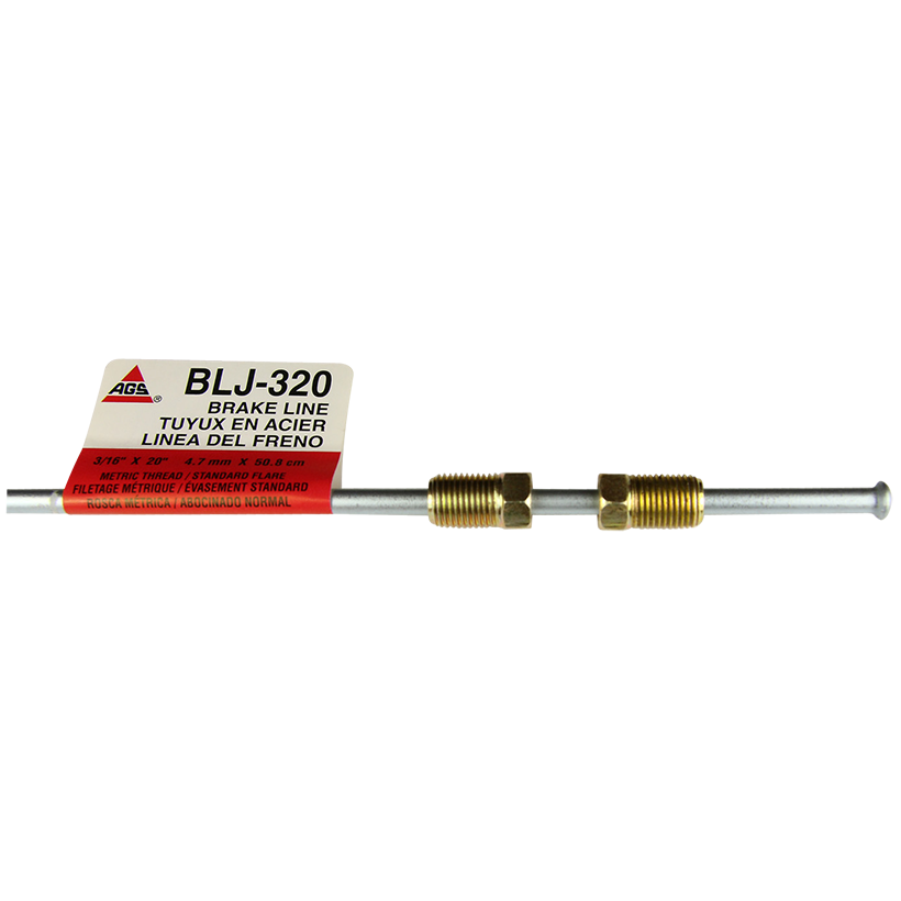 Ags Brake Line, Steel, 3/16 Inch Diameter, 20 Inch Length, For Japanese Vehicles, Single – BLJ-320