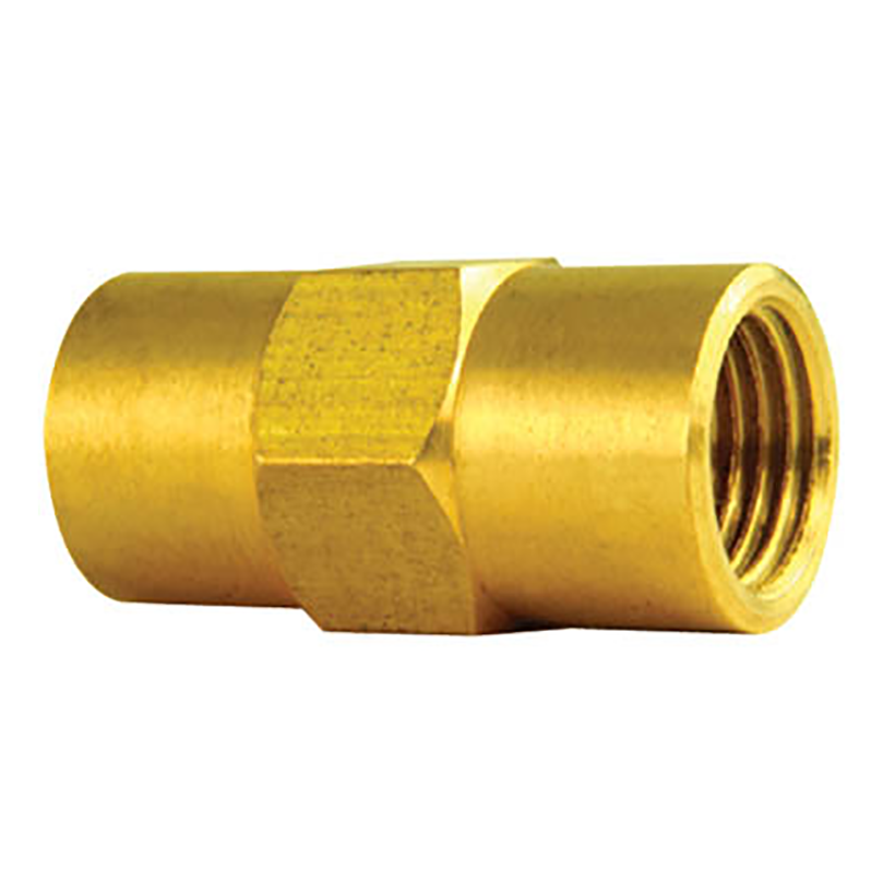Ags Brake Line Fitting, Use for Joining 3/16 Inch Japanese Brake Lines, 3/16 Inch Tube Size X M10 X 1.0 Inverted Flare, Natural, Gold, Brass – BLU-9B