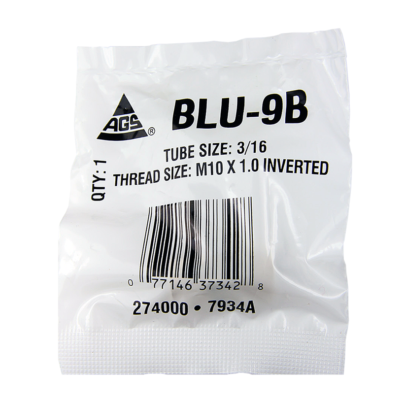 Ags Brake Line Fitting, Use for Joining 3/16 Inch Japanese Brake Lines, 3/16 Inch Tube Size X M10 X 1.0 Inverted Flare, Natural, Gold, Brass – BLU-9B