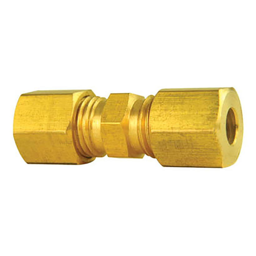 Ags Compression Fitting, 3/16 Inch Tube Size, Brass, 1 Fitting Per Card – CF-1