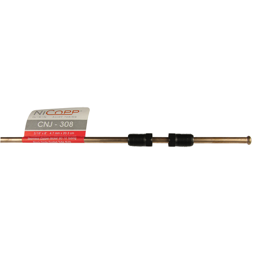Ags Brake Line, Nicopp, Nickel Copper Iron, 3/16 Inch Outside Diameter, 8 Inch Length, For Japanese Vehicles, Single – CNJ-308