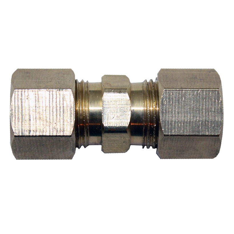 Ags Adapter Fitting, Fuel Line Adapter, 5/16 Inch Nylon to 5/16 Inch Nylon, Brass, Set of 2 – FLRL-055