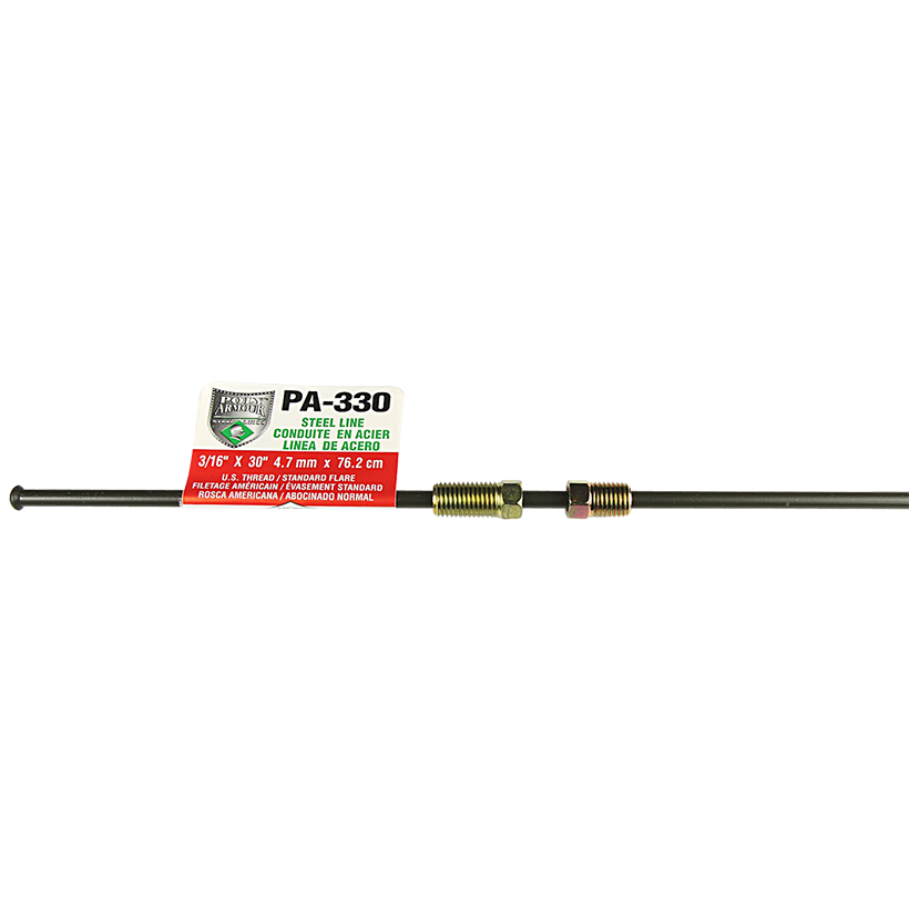 Ags Brake Line, Pvf Coated, 3/16 Inch Diameter, 30 Inch Length, For Domestic Vehicles, Single – PA-330