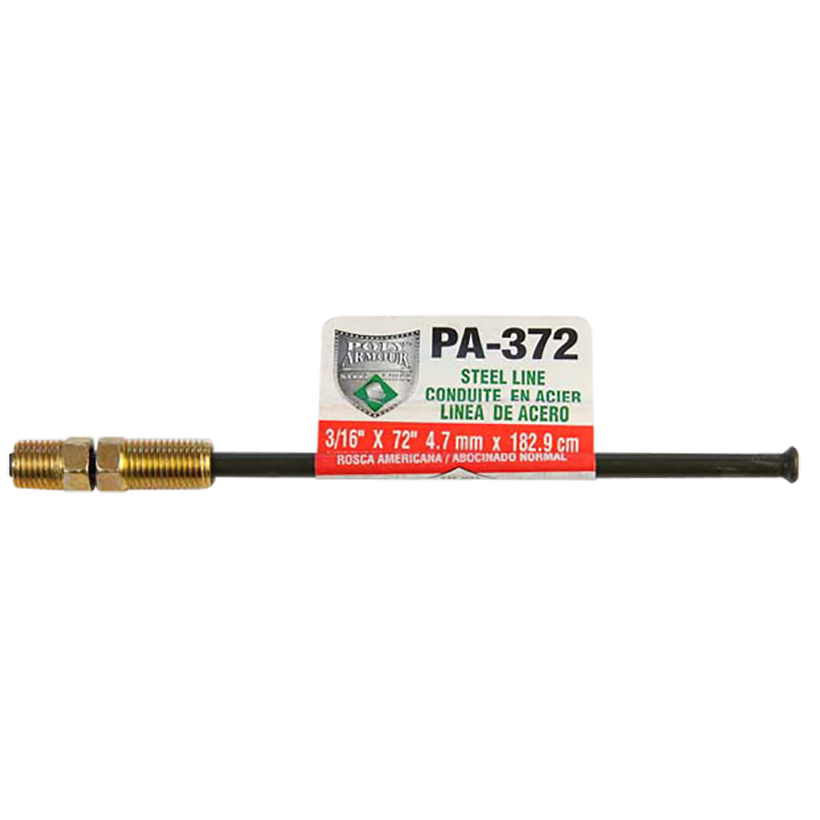 Ags Brake Line, Pvf Coated, 3/16 Inch Diameter, 72 Inch Length, For Domestic Vehicles, Single – PA-372