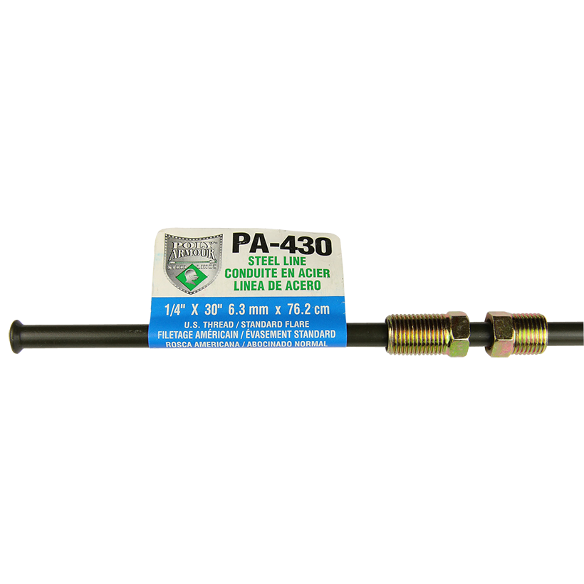 Ags Brake Line, Pvf Coated, 1/4 Inch Diameter, 30 Inch Length, For Domestic Vehicles, Single – PA-430