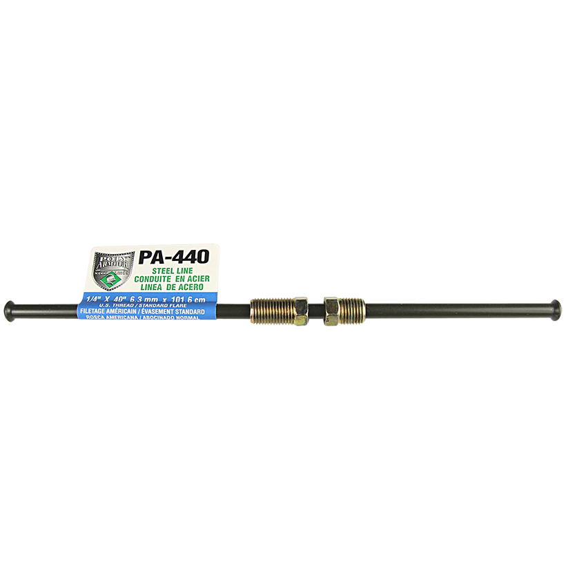 Ags Brake Line, Pvf Coated, 1/4 Inch Diameter, 40 Inch Length, For Domestic Vehicles, Single – PA-440