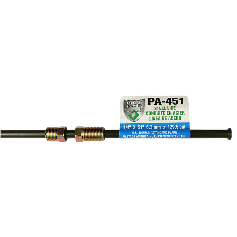 Ags Brake Line, Pvf Coated, 1/4 Inch Diameter, 51 Inch Length, For Domestic Vehicles, Single – PA-451