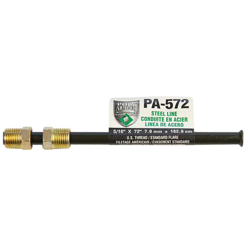 Ags Fuel Line, Poly Armour ®, For Domestic Vehicles, 72 Inch Length, 5/16 Inch Diameter, Bendable, Pvf Coated Steel, Single – PA-572