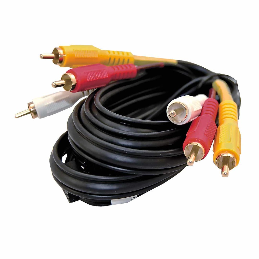 Asa Audio/ Video Cable, Jensen®, Stereo Composite Video Cable, 6 Foot Length – JCAV6