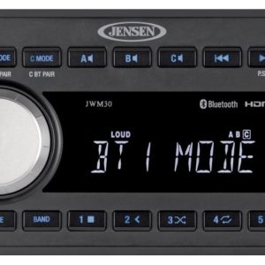 Asa Radio, Jensen®, Digital AM/ FM Tuner with 12 AM/ 18 FM Stations Preset, Dual Bluetooth Functionality, Front HDMI/Rear Audio RCA Input – JWM30