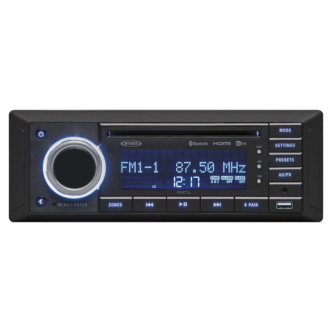 Asa Radio, Automotive, 12 AM/ 18 FM Stations, Bluetooth Streaming Audio (A2DP) and Controls (avrcp) – JWM72A