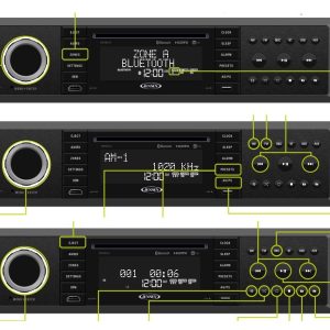 Asa Radio, Automotive, AM/ FM, With Bluetooth Functionality, With CD/DVD Player, With Rear Auxiliary Audio/ USB Inputs, With MP3 Control – JWM92A
