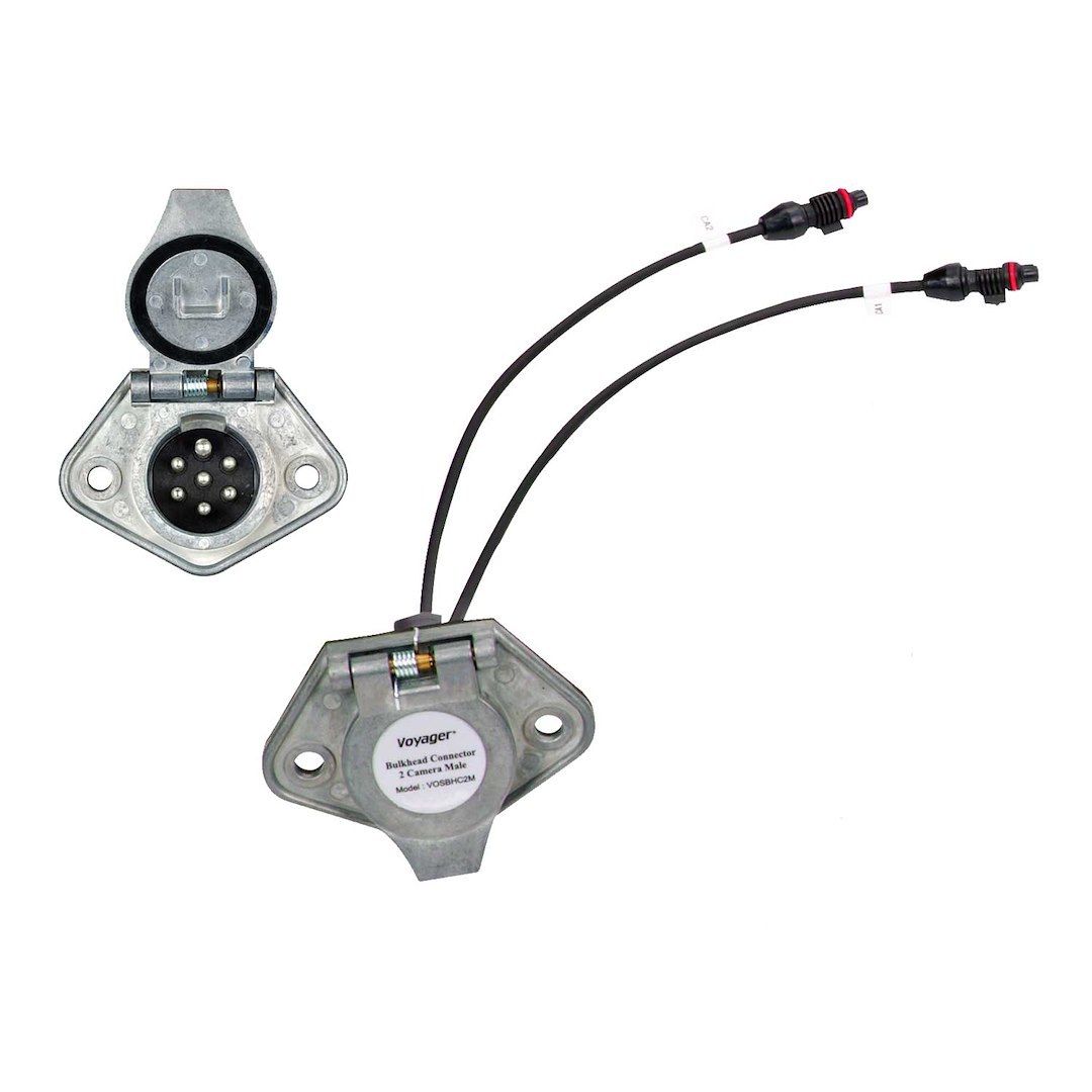 Asa Backup Camera Bulkhead Connector, For Use with Up to 2 Cameras, Male Connector – VOSBHC2M