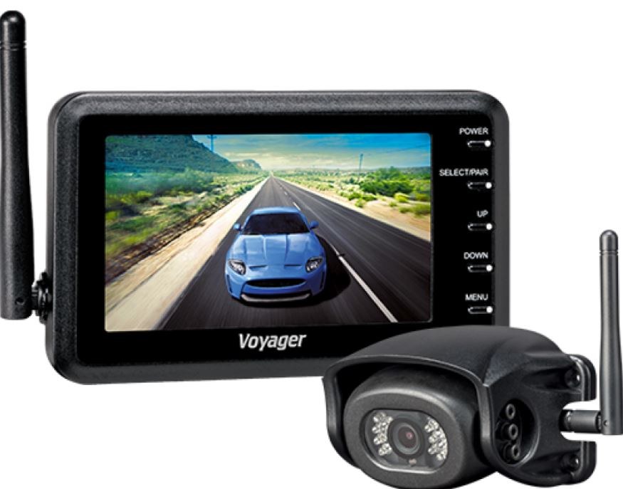 Asa Backup Camera, Voyager®, Suction Cup Mount, 4.3 Inch Display, 12 Volt DC, Built IN Microphone, Wide Angle View, Waterproof – WVHS43