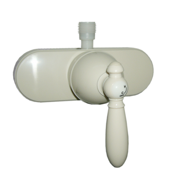 Empire Fauce Shower Control Valve, 4 Inch Center Distance, Single Lever, Biscuit – U-YSL53VBBLVR-E