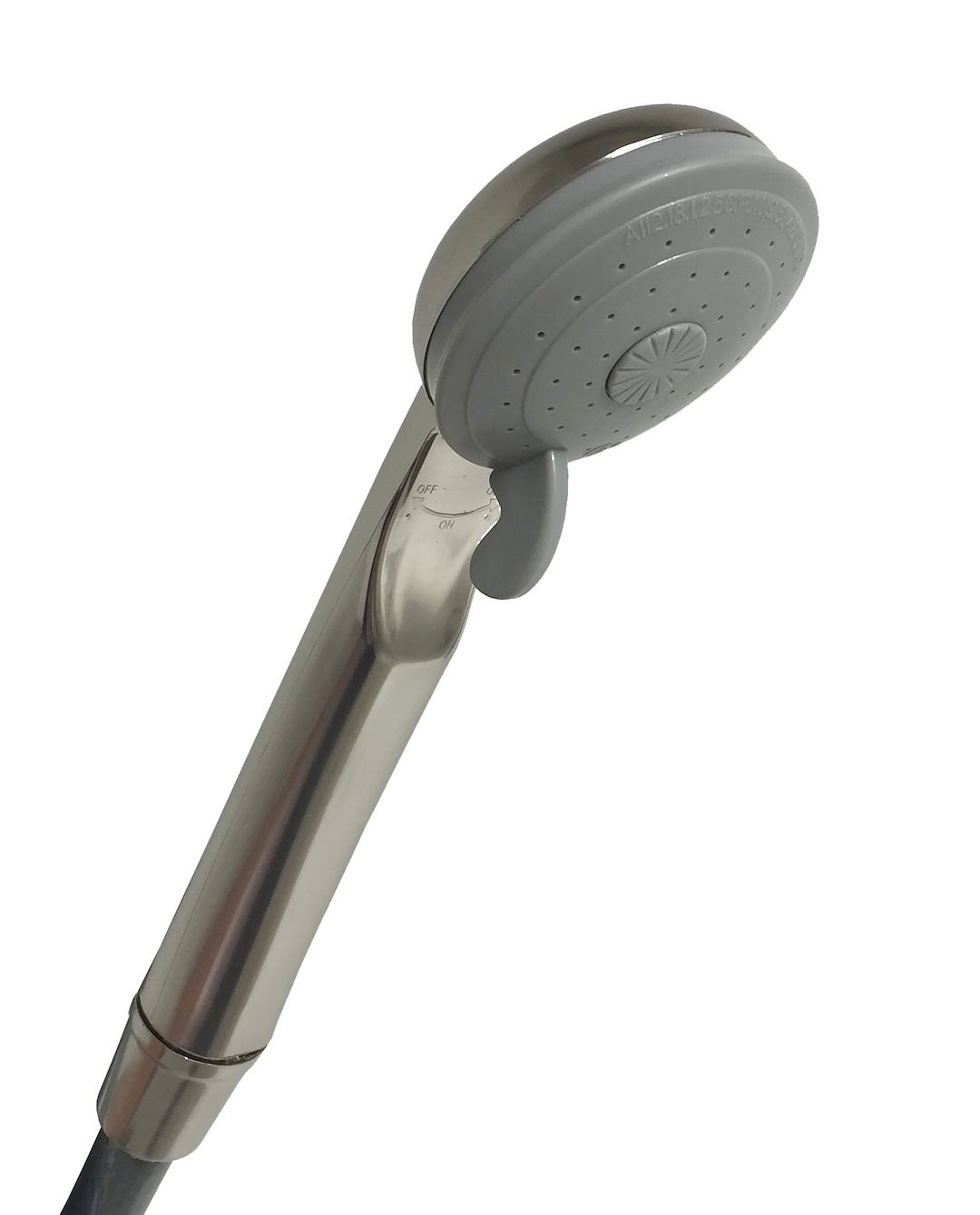 Empire Fauce Shower Head, Hand-Held, Single Function Flow Setting, Without Shut Off Valve, Brushed Nickel Plated, Plastic – CRD-U-HD60N