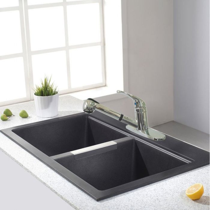 Empire Fauce Faucet, Used for Kitchen, Single Piece 8 Inch Deck Mount, Pull-Out Spout, Single Lever Handle, Chrome Plated Metal, 1/2 Inch NPT – SL1000