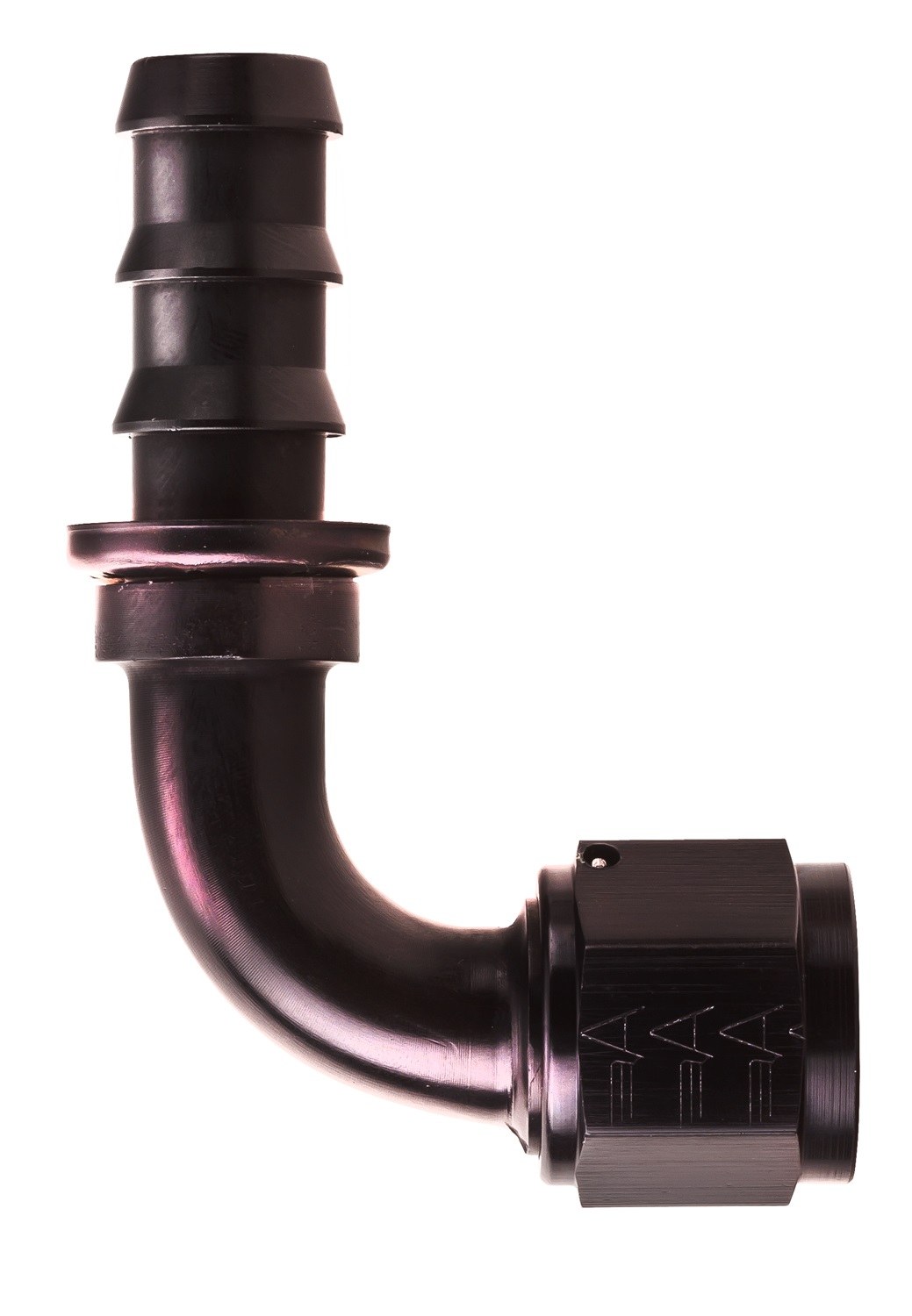 Aeroquip Hose End Fitting, -10 AN Hose, 90 Degree Elbow, Anodized, Black, Aluminum – FBL1534