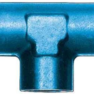 Aeroquip Coupler Fitting, 3/8 Inch Pipe Thread, Tee, Aluminum, Blue – FBM2152