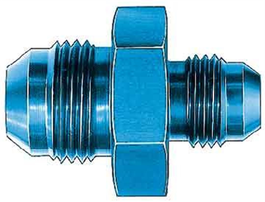 Aeroquip Adapter Fitting, -10 AN Male to -8 AN Male, Anodized, Blue, Aluminum – FBM2163