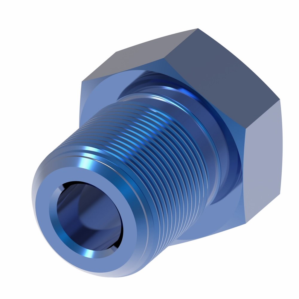 Aeroquip Pipe Plug Fitting, -3 AN Hose, Anodized, Blue – FBM3722