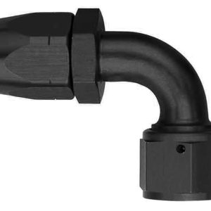 Aeroquip Hose End Fitting, -6 AN Hose, 90 Degree Elbow, Anodized, Red/Blue, Aluminum – FCM1032