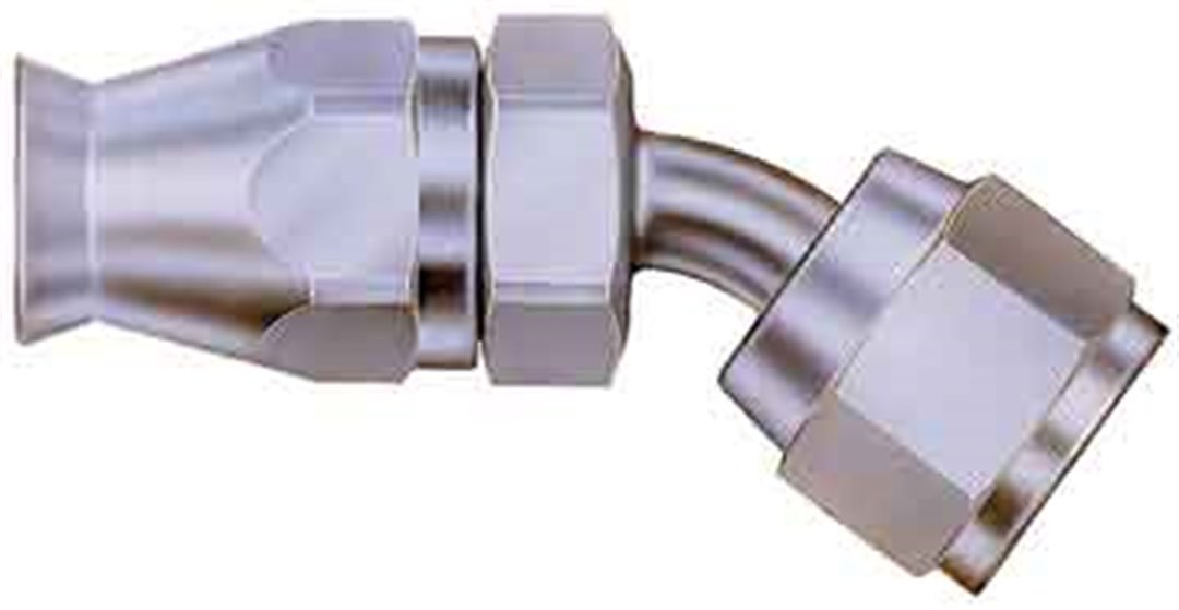 Aeroquip Hose End Fitting, -4 AN Hose, 45 Degree Elbow, Steel, Single – FCM1111