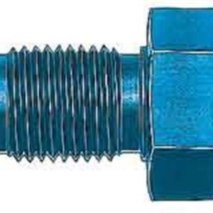 Aeroquip Coupler Fitting, -6 AN Male, Bulkhead Union, Aluminum, Blue, Single – FCM2072
