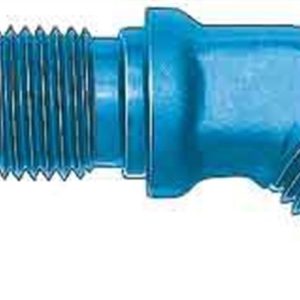 Aeroquip Coupler Fitting, -6 AN Male, 45 Degree Elbow Bulkhead Union, Aluminum, Blue, Single – FCM2128